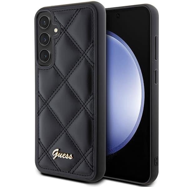 Guess Quilted Metal Logo - θήκη για Samsung Galaxy S23 FE - Μαύρο