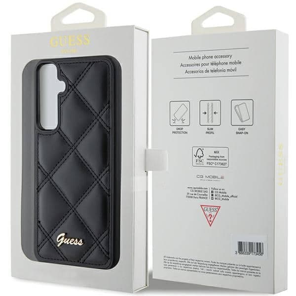 Guess Quilted Metal Logo - θήκη για Samsung Galaxy S23 FE - Μαύρο 8
