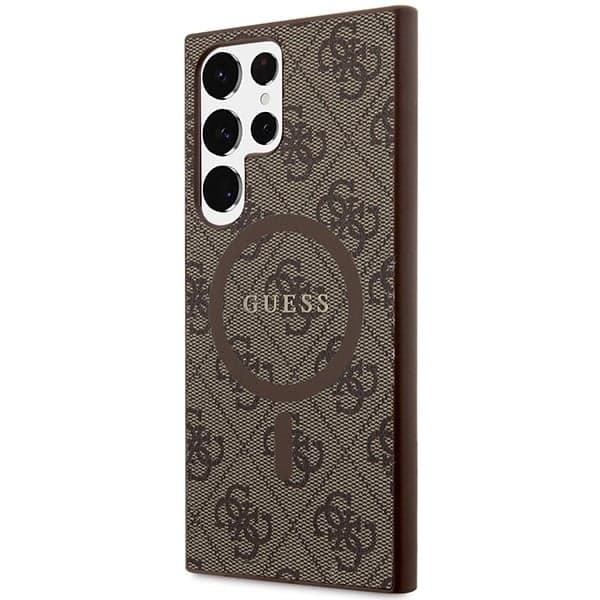 Guess Collection Leather Metal Logo - Samsung Galaxy S24 Ultra - Καφέ 2