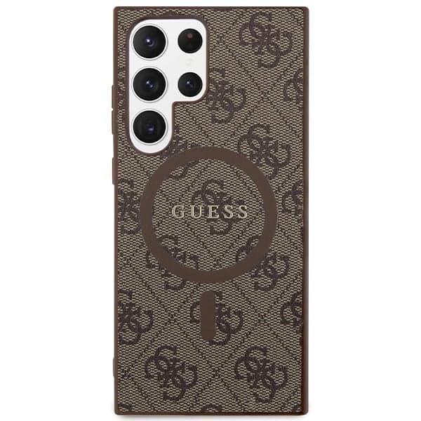 Guess Collection Leather Metal Logo - Samsung Galaxy S24 Ultra - Καφέ 3