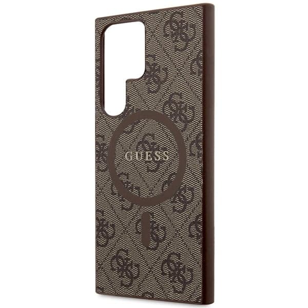 Guess Collection Leather Metal Logo - Samsung Galaxy S24 Ultra - Καφέ 6