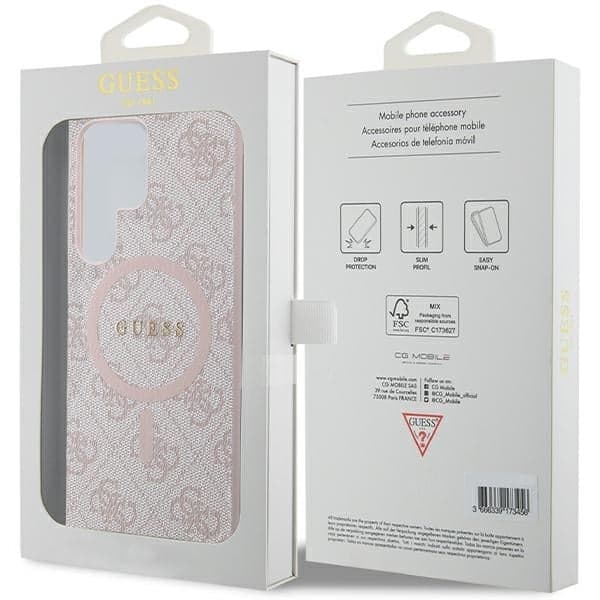 Guess Collection Leather Metal Logo - Samsung Galaxy S24 Ultra - Ροζ 8