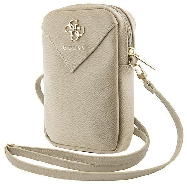 Guess Τσάντα GUWBZPGSTEGD ciemnobeżowy/beige Zip Triangle 4G