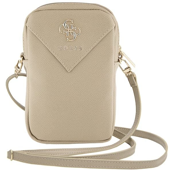 Guess Τσάντα GUWBZPGSTEGD ciemnobeżowy/beige Zip Triangle 4G 2