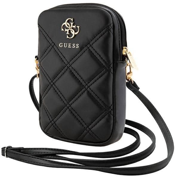 Guess Τσάντα GUWBZPSQSSGK μαύρο/black Zip Quilted 4G