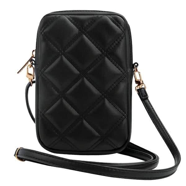 Guess Τσάντα GUWBZPSQSSGK μαύρο/black Zip Quilted 4G 4