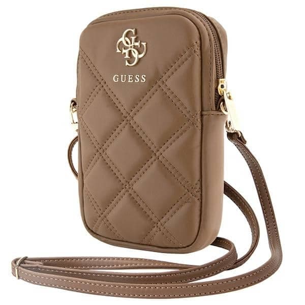 Guess Τσάντα GUWBZPSQSSGW καφέ/brown Zip Quilted 4G