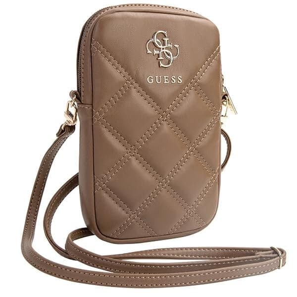 Guess Τσάντα GUWBZPSQSSGW καφέ/brown Zip Quilted 4G 3