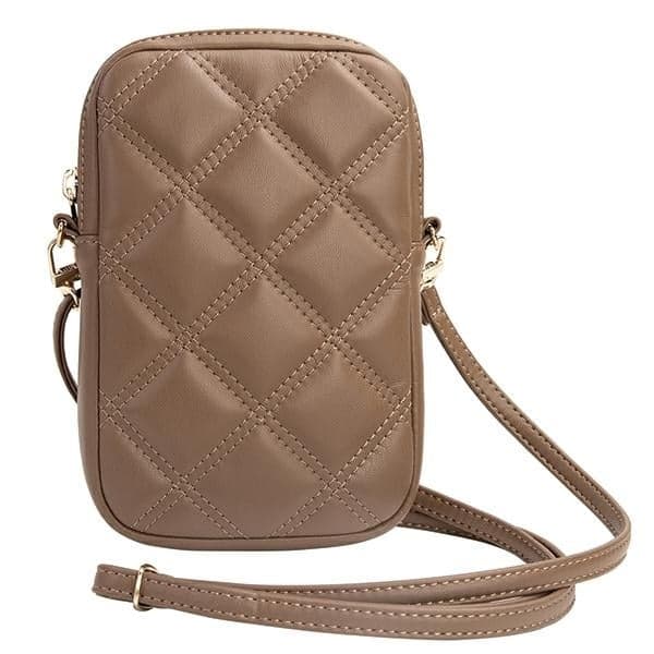 Guess Τσάντα GUWBZPSQSSGW καφέ/brown Zip Quilted 4G 4