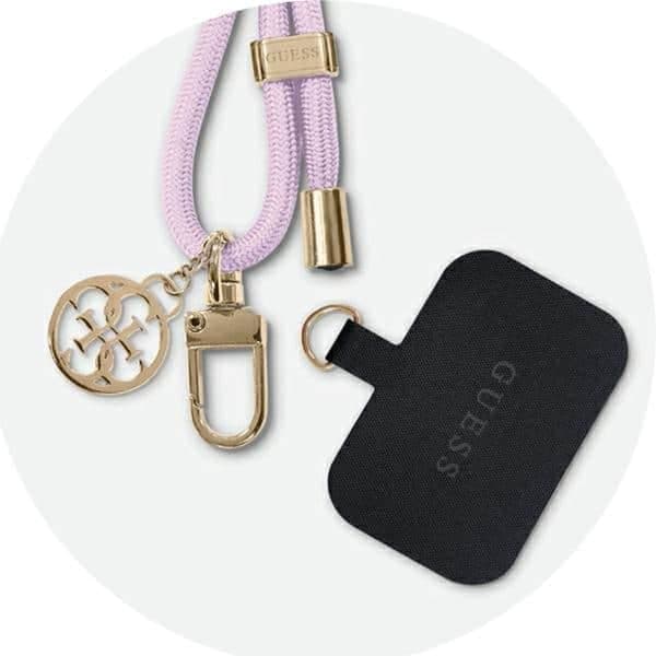 Guess GUOUCNMG4EU Universal CBDY Cord pasek liliowy/lila Nylon 4G Metal Charm 3