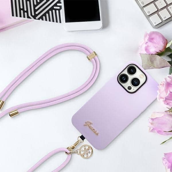 Guess GUOUCNMG4EU Universal CBDY Cord pasek liliowy/lila Nylon 4G Metal Charm 4