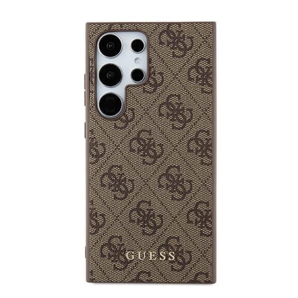 Guess 4G Metal Gold Logo - θήκη για Samsung Galaxy S24 Ultra - Καφέ 3