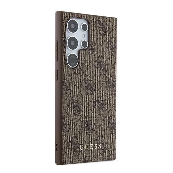 Guess 4G Metal Gold Logo - θήκη για Samsung Galaxy S24 Ultra - Καφέ 4