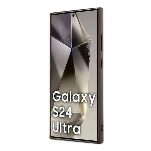 Guess 4G Metal Gold Logo - θήκη για Samsung Galaxy S24 Ultra - Καφέ 5