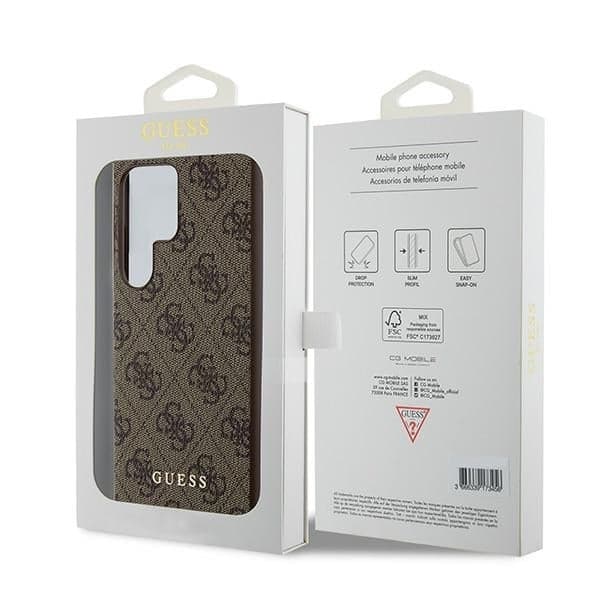 Guess 4G Metal Gold Logo - θήκη για Samsung Galaxy S24 Ultra - Καφέ 8