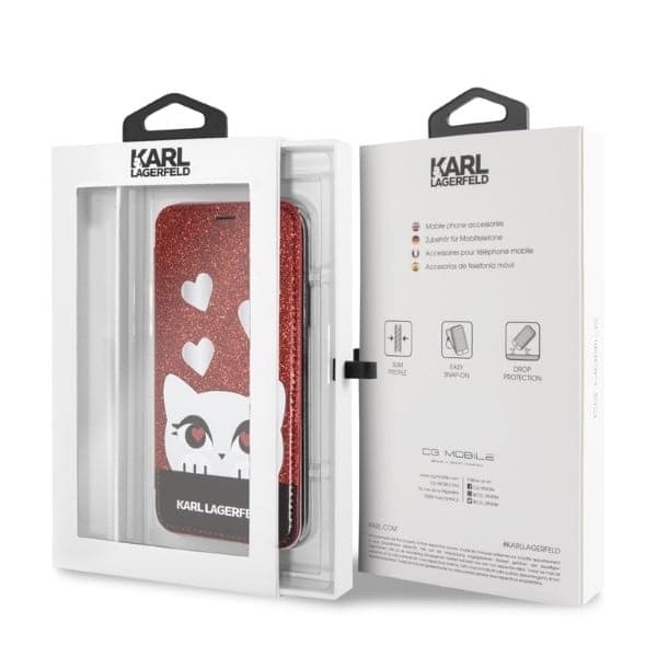 Karl Lagerfeld Valentine - θήκη για Apple iPhone X/XS - Κόκκινο 5