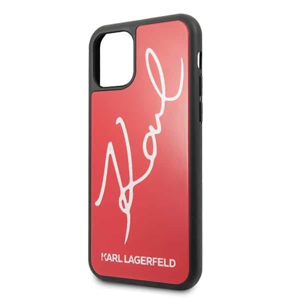 Karl Lagerfeld Signature Glitter - θήκη για Apple iPhone 11 Pro Max - Κόκκινο 3