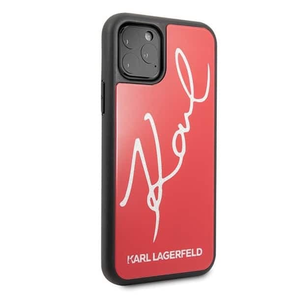 Karl Lagerfeld Signature Glitter - θήκη για Apple iPhone 11 Pro Max - Κόκκινο 5