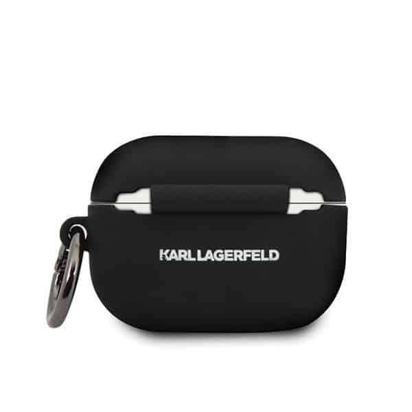 Karl Lagerfeld KLACAPSILGLBK Κάλυμμα για AirPods Pro μαύρο/Black Silicone Ikonik 3