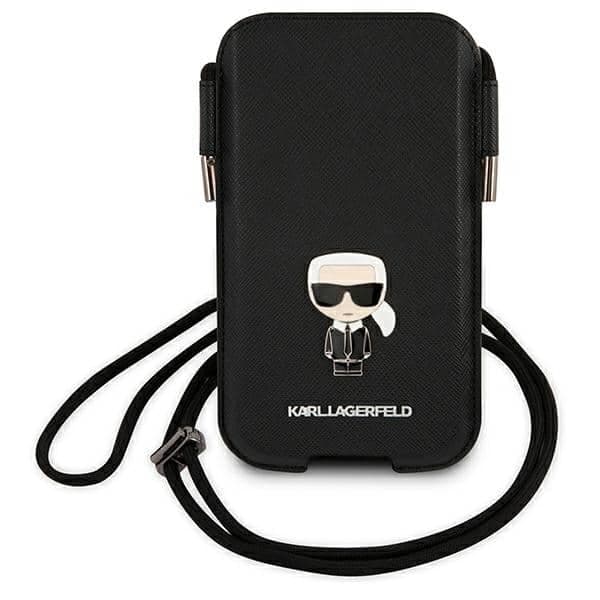 Karl Lagerfeld Τσάντα KLHCP12MOPHKMK 6,1" μαύρη/black hardcase Saffiano Ikonik Karl`s 2