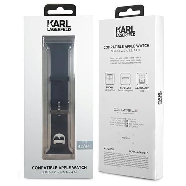 Karl Lagerfeld Choupette - θήκη για Apple Watch 42mm (1st gen) / 44mm 45mm 49mm SE (2022) Ultra - Μαύρο 4
