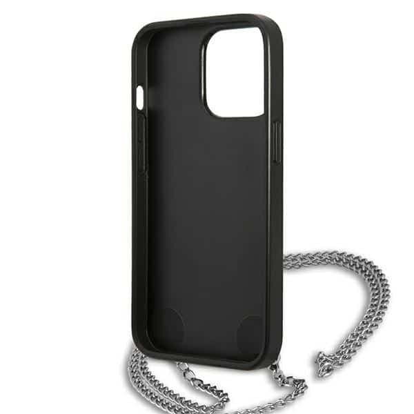 Karl Lagerfeld Leather Textured and Chain - θήκη για Apple iPhone 13 Pro Max - Μαύρο 7