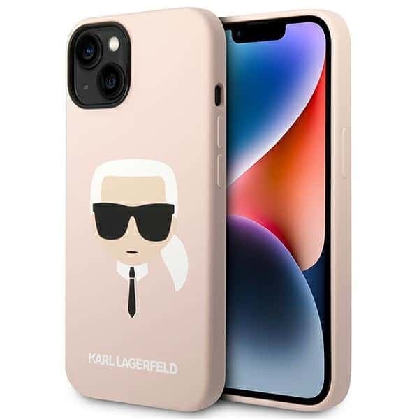 Karl Lagerfeld Silicone Karl`s Head - Apple iPhone 14 Plus / 15 - Ροζ