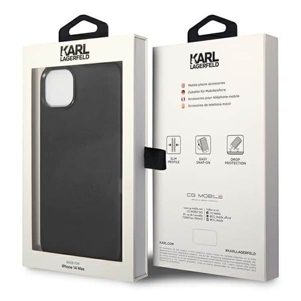 Karl Lagerfeld Leather Perforated Logo - θήκη για Apple iPhone 14 Plus - Μαύρο 8
