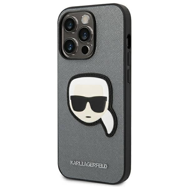 Karl Lagerfeld Saffiano Karl`s Head Patch - θήκη για Apple iPhone 14 Pro Max - Διάφανο 2