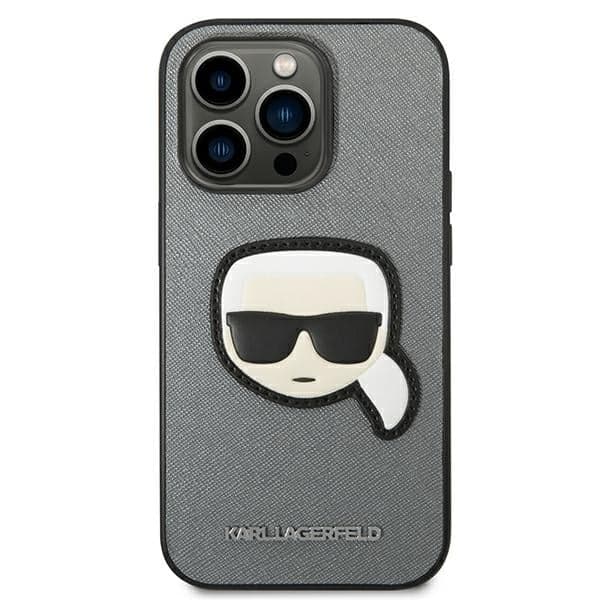 Karl Lagerfeld Saffiano Karl`s Head Patch - θήκη για Apple iPhone 14 Pro Max - Διάφανο 3