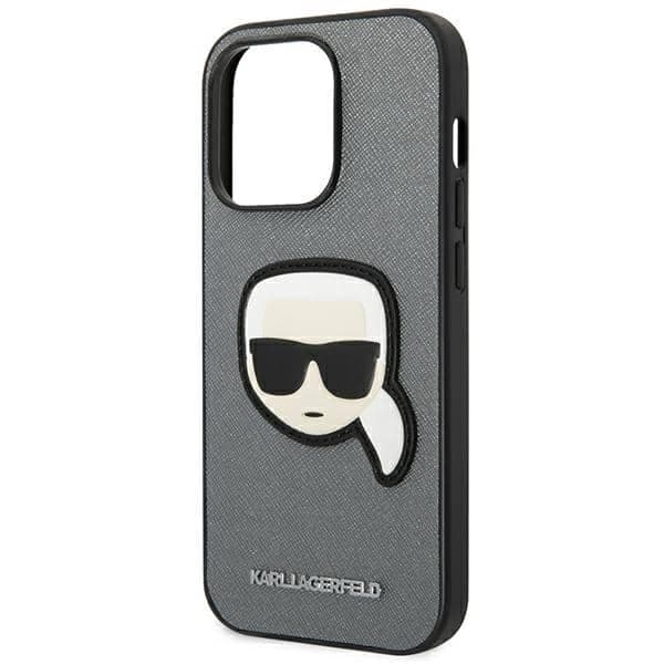 Karl Lagerfeld Saffiano Karl`s Head Patch - θήκη για Apple iPhone 14 Pro Max - Διάφανο 6