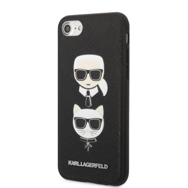 Karl Lagerfeld Saffiano Karl&Choupette Head - θήκη για Apple iPhone 7 / 8 SE (2020) (2022) - Μαύρο 2