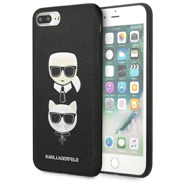 Karl Lagerfeld Saffiano Karl&Choupette - θήκη για Apple iPhone 7 Plus / 8 - Μαύρο