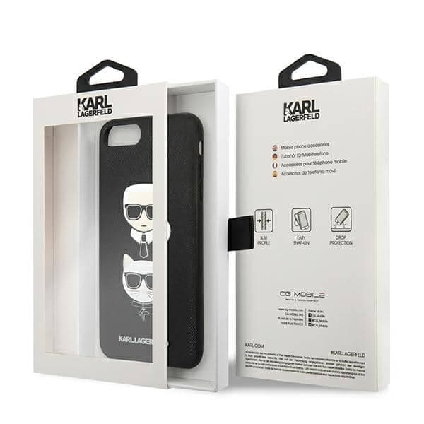 Karl Lagerfeld Saffiano Karl&Choupette - θήκη για Apple iPhone 7 Plus / 8 - Μαύρο 8