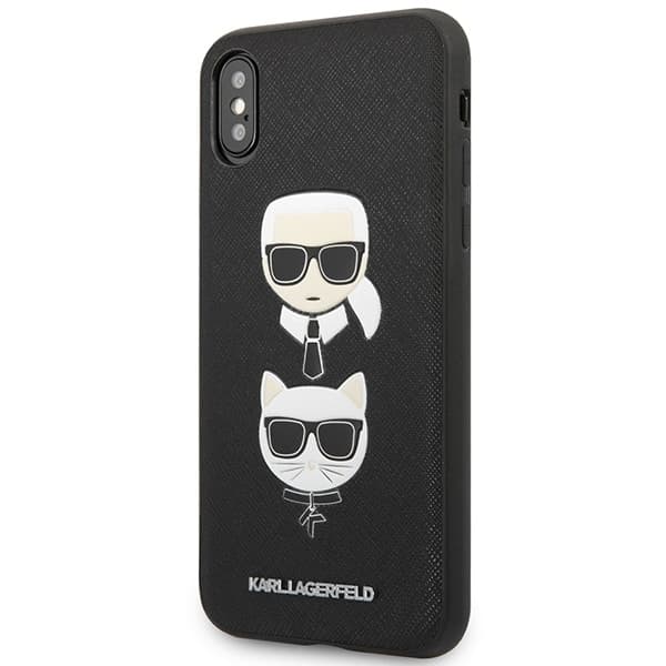Karl Lagerfeld Saffiano Karl&Choupette Head - θήκη για Apple iPhone XS Max - Μαύρο 2