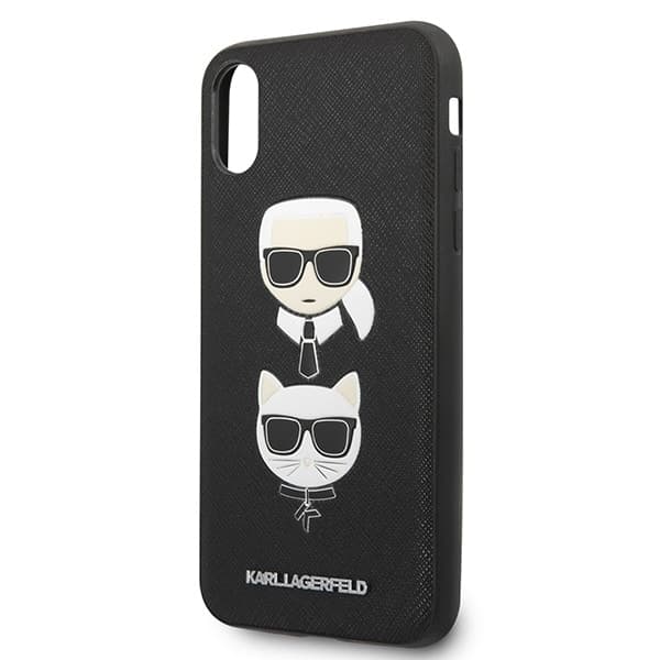 Karl Lagerfeld Saffiano Karl&Choupette Head - θήκη για Apple iPhone XS Max - Μαύρο 3