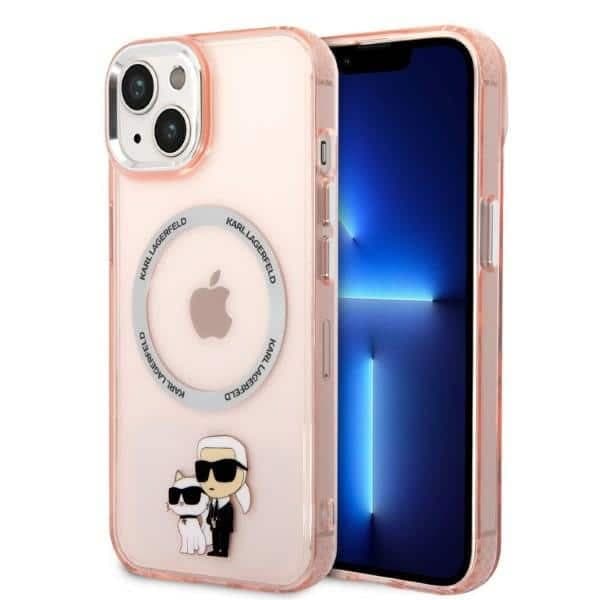 Karl Lagerfeld Karl & Choupette - θήκη για Apple iPhone 14 Plus / 15 - Ροζ