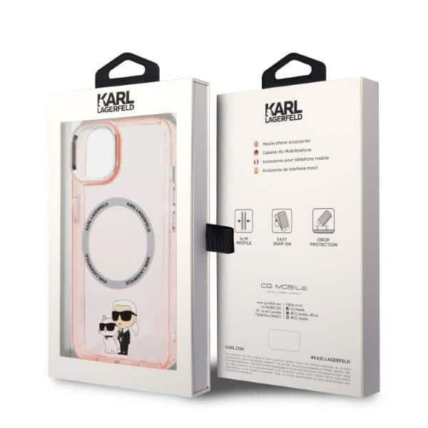 Karl Lagerfeld Karl & Choupette - θήκη για Apple iPhone 14 Plus / 15 - Ροζ 8