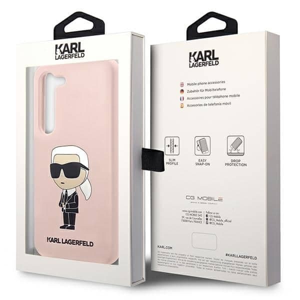 Karl Lagerfeld Silicone Ikonik - θήκη για Samsung Galaxy S23 - Ροζ 8