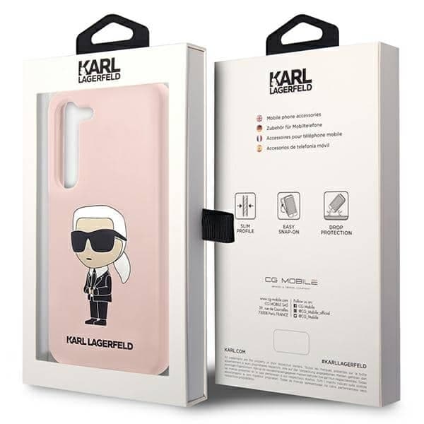Karl Lagerfeld Silicone Ikonik - θήκη για Samsung Galaxy S23+ - Ροζ 8