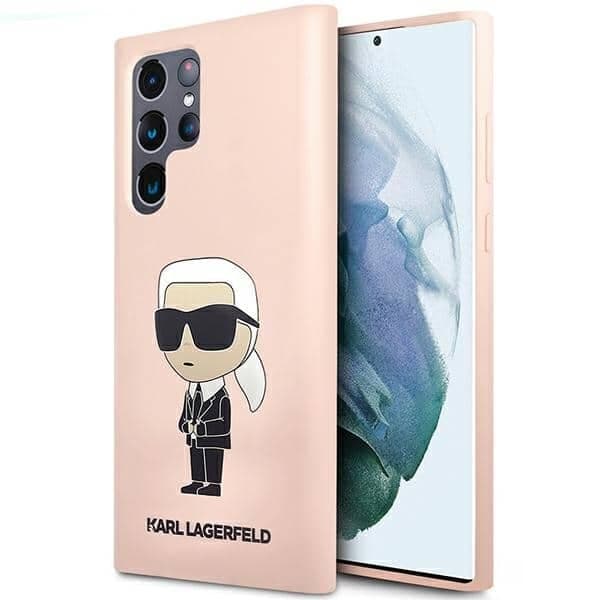 Karl Lagerfeld Silicone Ikonik - θήκη για Samsung Galaxy S23 Ultra - Ροζ