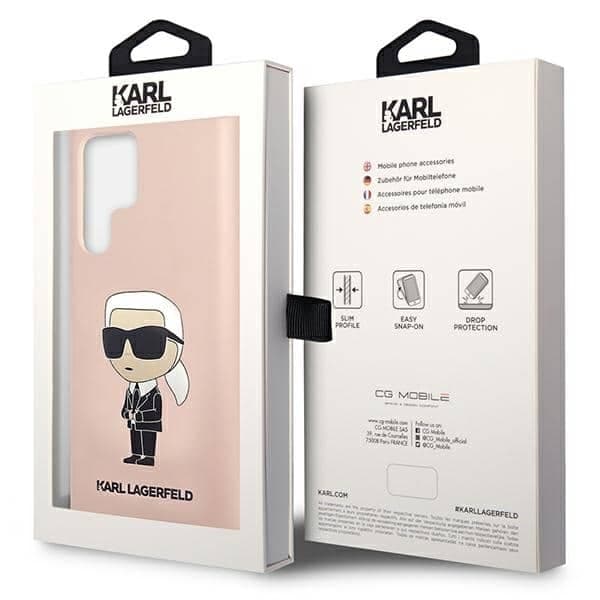 Karl Lagerfeld Silicone Ikonik - θήκη για Samsung Galaxy S23 Ultra - Ροζ 8