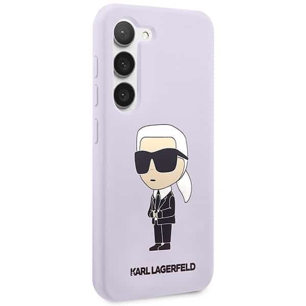 Karl Lagerfeld Silicone Ikonik - θήκη για Samsung Galaxy S23+ - Μωβ 4
