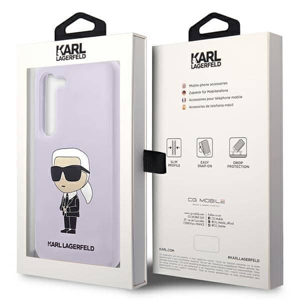 Karl Lagerfeld Silicone Ikonik - θήκη για Samsung Galaxy S23+ - Μωβ 8