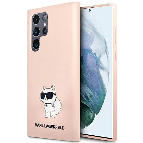 Karl Lagerfeld Silicone Choupette - θήκη για Samsung Galaxy S23 Ultra - Ροζ