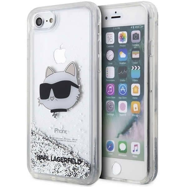 Karl Lagerfeld Glitter Choupette Head - θήκη για Apple iPhone 7/8/ SE 2020 / 2022 - Διάφανο
