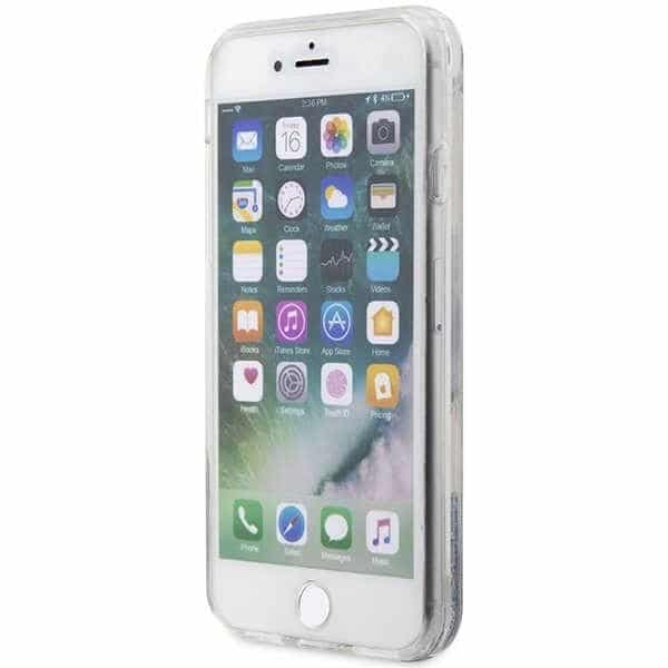 Karl Lagerfeld Liquid Glitter Karl's Head - θήκη για Apple iPhone 7 / 8 SE (2020) (2022) - Ασημί 5