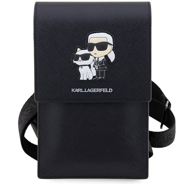 Karl Lagerfeld Τσάντα KLWBSAKCPMK μαύρη/black Saffiano Karl & Choupette 2