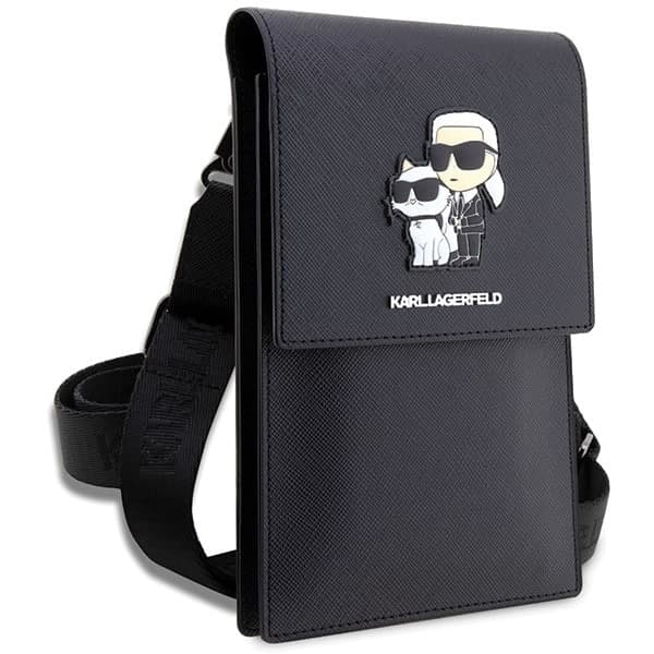 Karl Lagerfeld Τσάντα KLWBSAKCPMK μαύρη/black Saffiano Karl & Choupette 3
