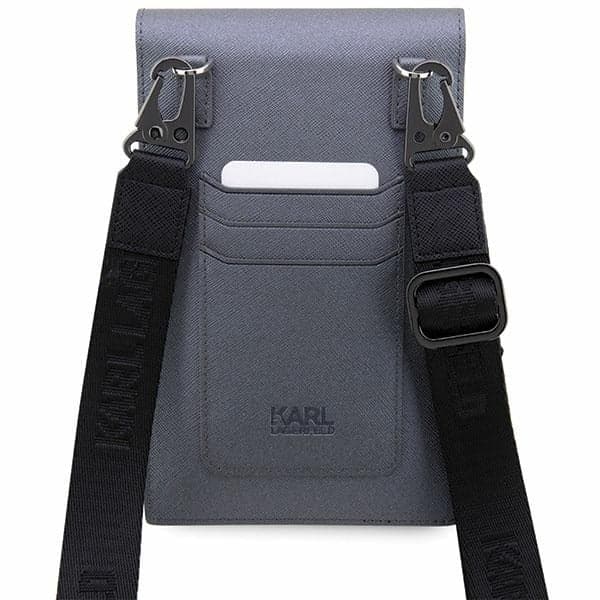 Karl Lagerfeld Τσάντα KLWBSAKCPMG ασημί Saffiano Karl & Choupette 5
